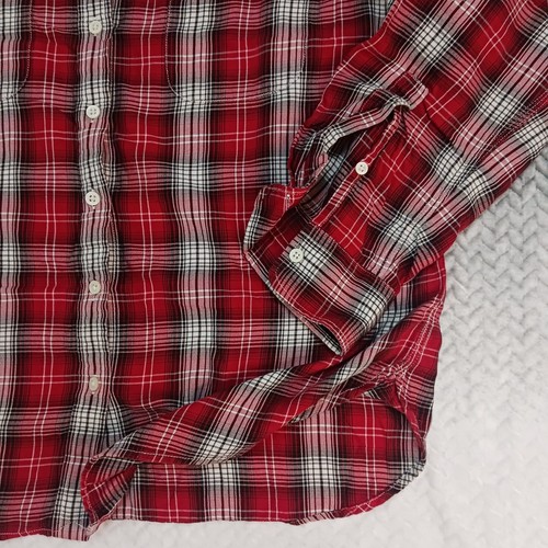 LRL Lauren Jeans Co Shirt Womens Red Plaid Button Up Long Sleeve Size XLarge - Picture 5 of 13
