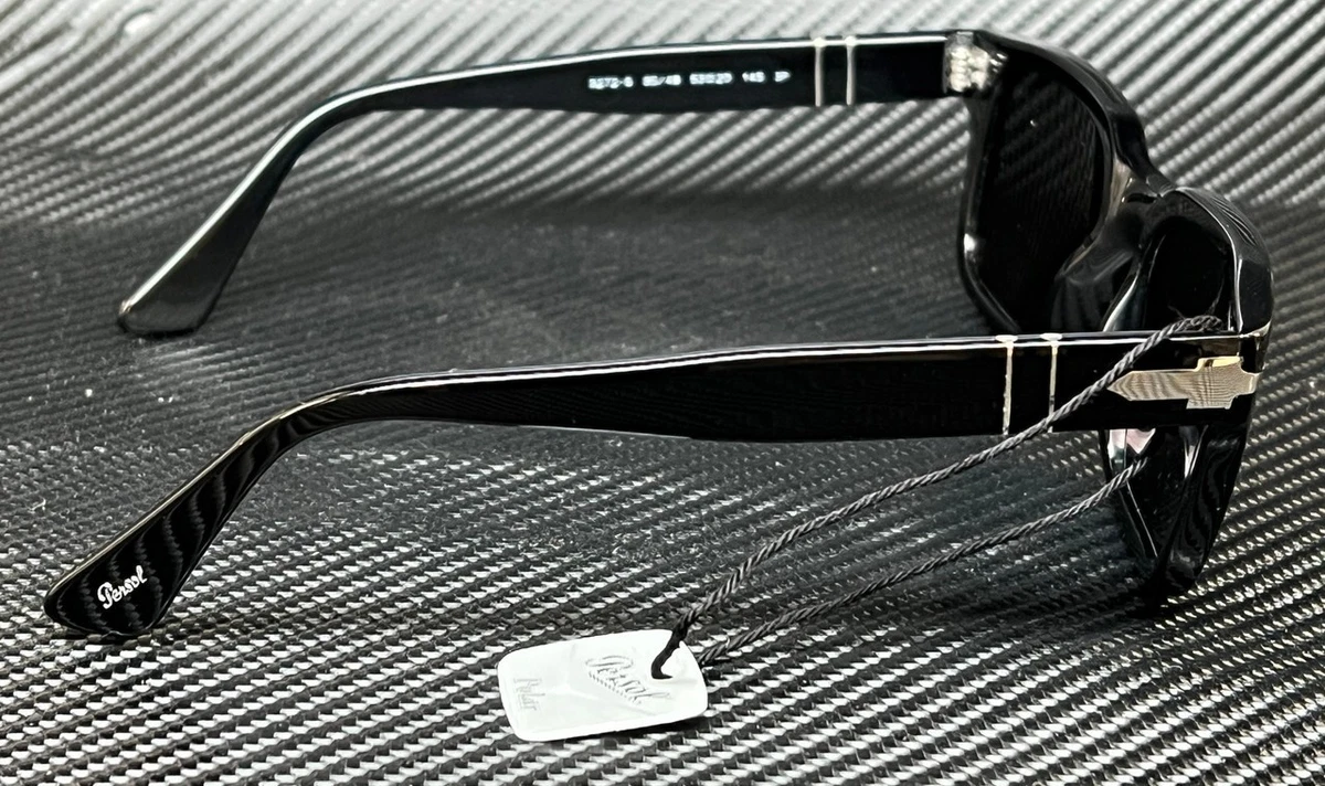 PERSOL PO3272S 95 48 Black Dark Grey Polarized Men's 55 mm Sunglasses