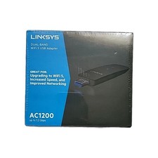 Linksys WUSB6300 Dual-Band AC1200 Wireless USB 3.0 adapter - Black Sealed !