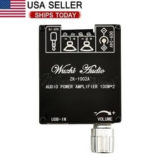 ZK-1002A 2.0 Channel Bluetooth Digital Audio Power Amplifier Board 100W 100W US
