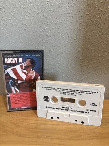 ROCKY IV 4 Vintage Cassette Tape Movie Original Motion Picture Soundtrack - Picture 3 of 3