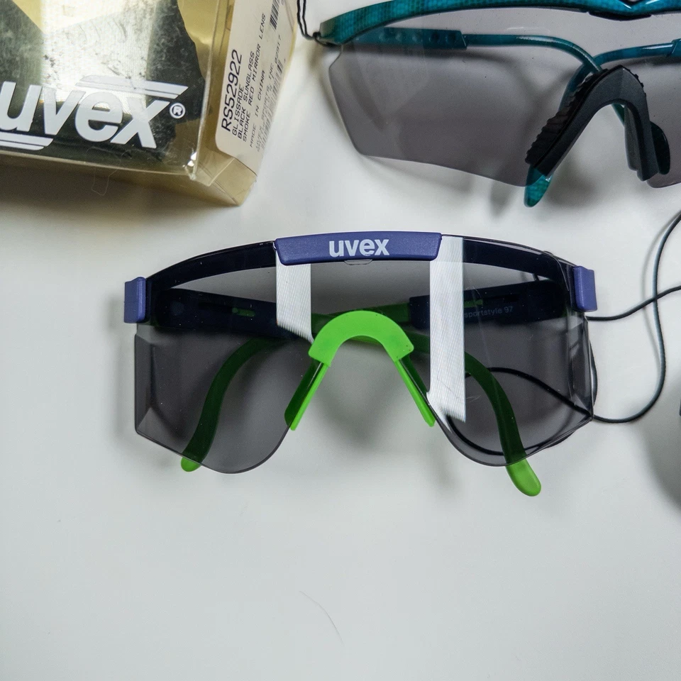 Lote de 6 gafas de sol Uvex vintage nuevas en caja años 80-90 gafas deportivas y de seguridad marco retro Foto 2 de 4