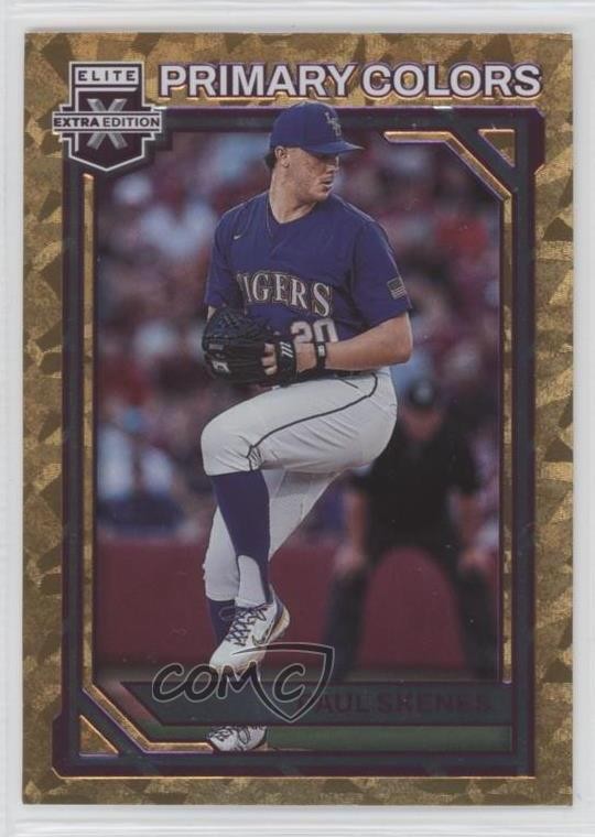 2023 Panini Elite Extra Edition Primary Colors Purple /49 Paul Skenes #PC-3