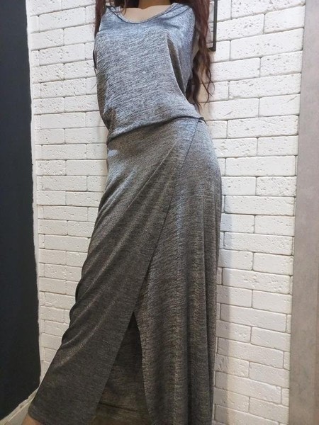 Women Alexander Wang Dress Grey Polyester 38 / M /
