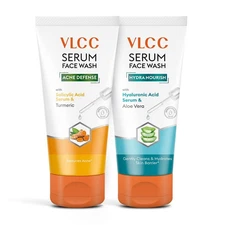VLCC Turmeric Serum Facewash - AM | with Free  Aloe Vera Serum Facewash - PM