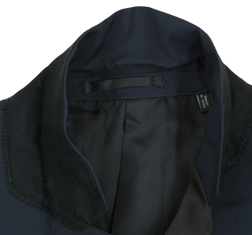 Men's 38 R Theory Midnight Blue Wool Chambers One Button Tuxedo Suit Jacket - Picture 3 of 14