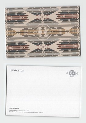 Postkarte - Pendleton Woolen Mills White Sands Decke Muster UNBESENDET
