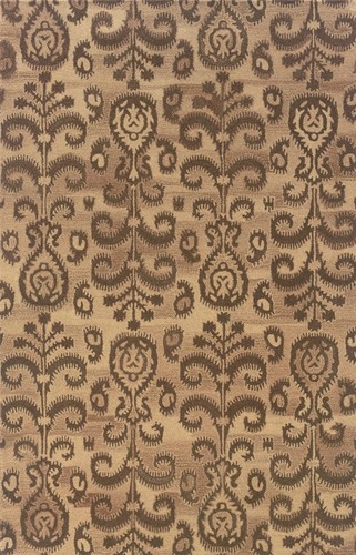 3x8 Sphinx Floral Casual Ivory 68002 Scrolls Wool Area Rug - Approx 2' 6" x 8'