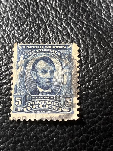 1902-1903 Very rare Lincoln 5 cent stamp # 304 - Picture 6 of 6