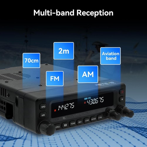 Retevis MA1 50W Dual Band Ham Radio Mobile Transceiver 2-in-1 CrossBand Repeater - Picture 3 of 16