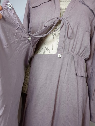 Mini Vestido Maxwell Free People Talla Pequeña Púrpura Codorniz Manga Larga NUEVO - Imagen 6 de 17
