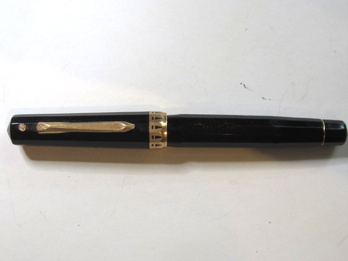 Pluma Estilográfica Vintage EVERSHARP Dórica SELLO DORADO #7 AJUSTABLE Plumín Fino