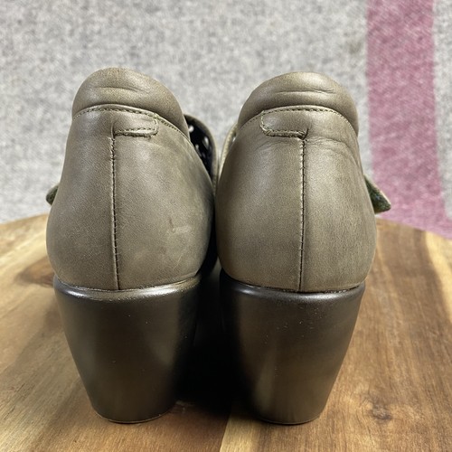 Naot Eden Shoes Womens Size 38 Leather Cut Out Slip On Comfort Heel Casual - Picture 7 of 11