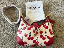 NWT 🍒 Coach Hamptons Hobo Bag With Cherry Print