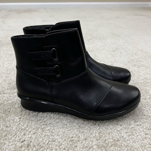 Clarks Hope Cody schwarze Damen-Lederstiefelette Booties 20701 Größe 7 - Bild 3 von 24