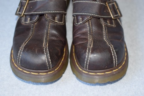 Dr. Doc Martens Monk Strap Chunky Brown Leather Oxford Plateau Vintage Y2K Damen 9 - Bild 10 von 19