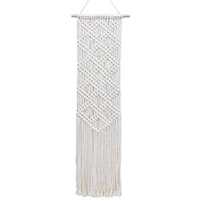 Ebristar Macrame Wall Hanging - Boho Chic Handmade Woven Tapestry - Off-White