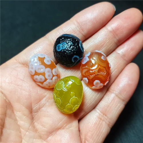 TOP 20.7G Natural Gobi Agate Eyes Agate Banded Agate stone Healing 185 - Picture 14 of 15