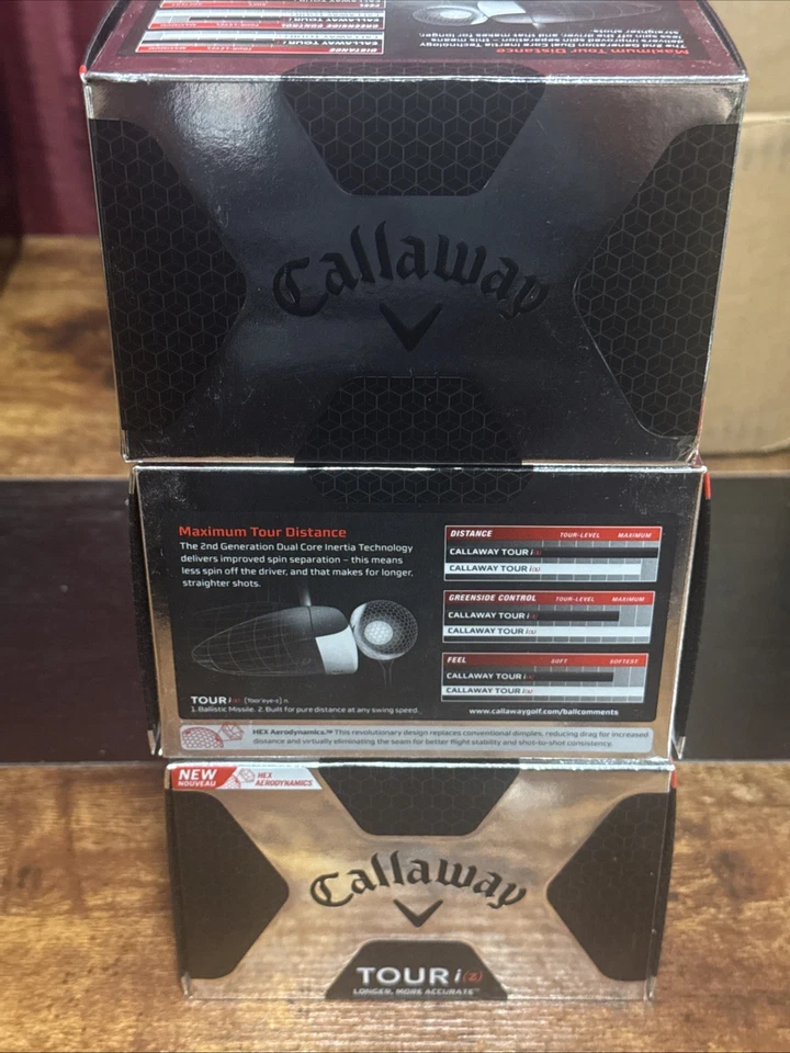 Pelotas de golf Callaway Golf Tour i(z) (blancas estándar) 10 mangas 30 pelotas nuevas Foto 3 de 4