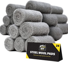 0000 Steel Wool for Mice Control - 24 Pack Fine Grade Stainless Steel Wool