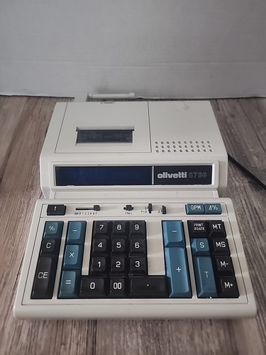 Olivetti 8760 Druck Taschenrechner Vintage GETESTET Funktioniert - Bild 2 von 5