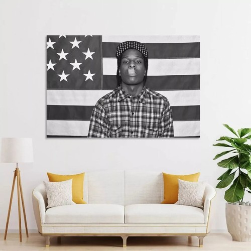 ASAP Rocky Flag Poster Rapper 3x5ft Wall DecorDorm Office Art Flag - Picture 2 of 5