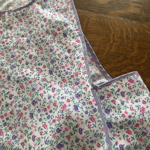 HANDMADE BIB APRON PIONEER WOMAN SWEET ROMANCE Lavender Floral - Picture 3 of 12
