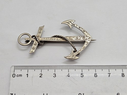 Sterling Silver Anchor Brooch. Nautical. - Bild 8 von 10