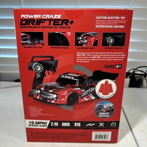 Power Craze Drifter+ Performance Drifting RC Vehicle with Top Speed Over 18 MPH - Picture 3 of 7
