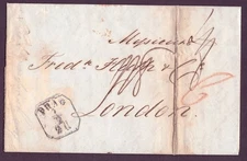 Bohemia / Czechia - 1850 cover from Prague to Frederick Huth, London.