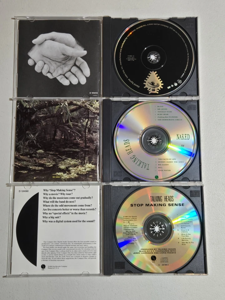 TALKING HEADS David Byrne CD Lot of 3 : Naked, Stop Making Sense & David Byrne Foto 3 de 4