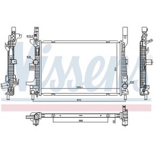 1X NISSENS 606033 KÜHLER WASSERKÜHLER MOTORKÜHLER 1889730 NEU