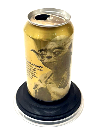 Lata dorada Yoda Pepsi Star Wars Episodio 1 Amenaza Fantasma vacía abierta con pantalla - Imagen 2 de 6