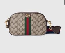 Gucci GG Supreme Crossbody Bag Web Stripe Adjustable Detachable Strap