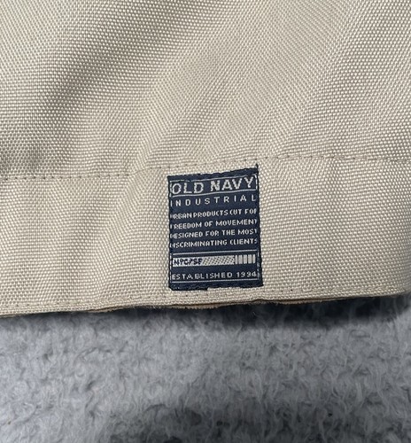 Old Navy Industrial Detroit Bomberjacke Herren L beige Full Zip Steppfutter - Bild 2 von 13