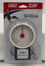 Eagle Claw Dial Scale and Tape Measure - 50 lb/22.7kg - NEW In Package 04070-003