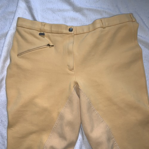 Bridleways Size 36R Canary yellow full seat Breeches Fox Hunting, Showing - Picture 2 of 11