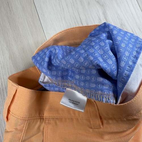 Peter Millar Golf Shackelford Performance Hybrid Short Lightweight Men 32 Orange - Picture 5 of 9