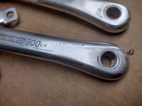 Pair Of STRONGLIGHT 300 LX Triple Crank Arms 9/16 x 20 ...172,5 mm - Imagen 5 de 24