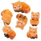 6 Pcs Little Resin Animals Figures Figurine Decorative Ornaments