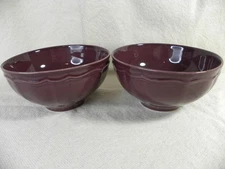TOSCANO PLUM Purple 2 Soup Cereal Bowls Noble Excellence Portugal VERY FINE