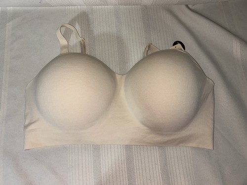 Truekind unterstützender bequemer kabelloser formender BH beige neu mit Etikett Plus Damen 3XL