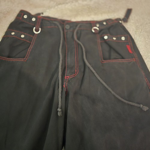 tripp nyc wide leg hose Goth Rot Schwarz Large - Bild 14 von 23