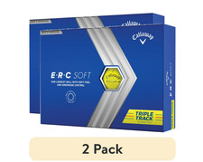 (2 pack) Callaway Golf 2023 ERC Soft Triple Track Golf Ball-Yellow