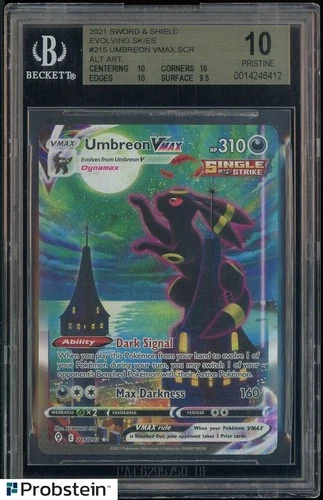 2021 Pokemon SWSH Evolving Skies #215 Umbreon VMAX SAR BGS 10 PRISTINE