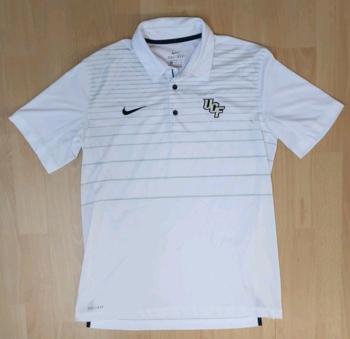 UCF Knights Nike Dri Fit Poloshirt Herren M weiß NCAA Golf Football Central FL