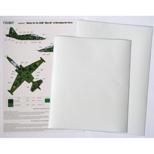 Masks clover camouflage Su-25UB Ukrainian Air Forces FOXBOT FM 32-012 Scale 1:32 - Picture 18 of 24