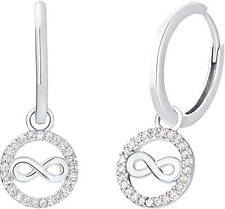 s.Oliver - Damen Ohrschmuck Infinity 2032568, Creolen für Damen, Silber 925