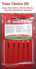 NEEDLES UNIVERSAL SHARP 2020 Red Band 130/705H Singer Genuine Size 9,11,14,16,18