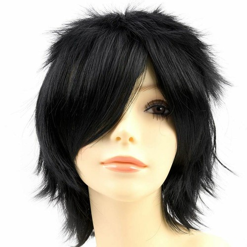 Cool Short Hair Full Wigs Multi-color Cosplay Costume Fashion Anime Party Hair - Picture 2 of 16